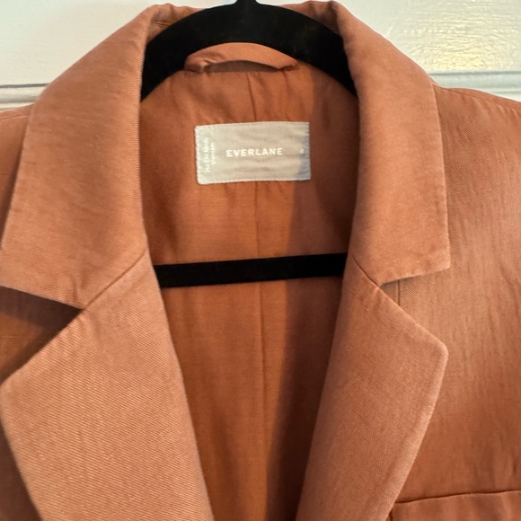 Everlane The Oversized Blazer, Light Rust/ Salmon Pink, Linen Blend, Sz 4, EUC! - Picture 2 of 9